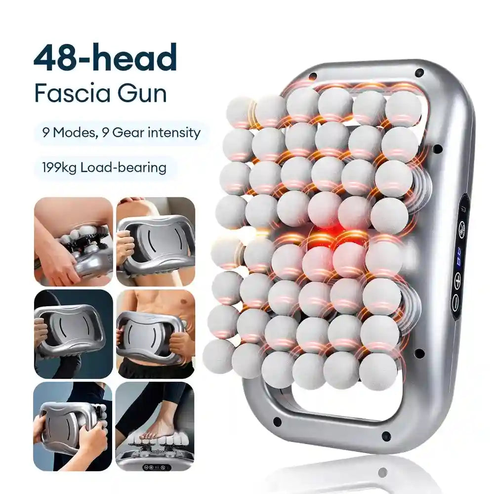 Fascia Gun 48-Head Deep Tissue Percussive Massager for Muscle Recovery Fascia Gun Tidesmit