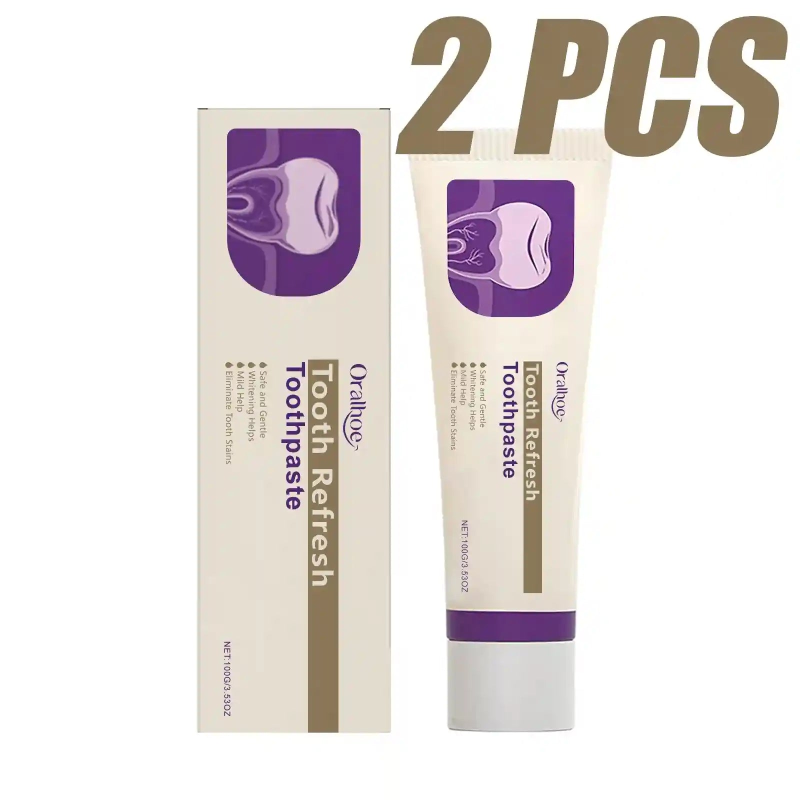 Tidesmit hydroxyapatite teeth whitening toothpaste for deep cleaning, stain removal, and fresh breath.