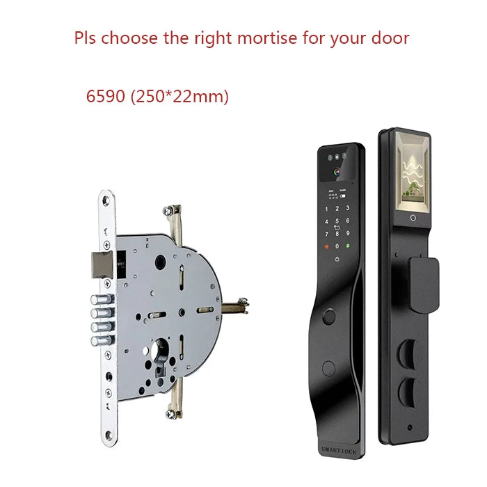 Face Recognition Smart Door Lock Israel Mortise Wifi Fingerprint Cerradura Tuya Inteligente Digital Lock With Camera For Home