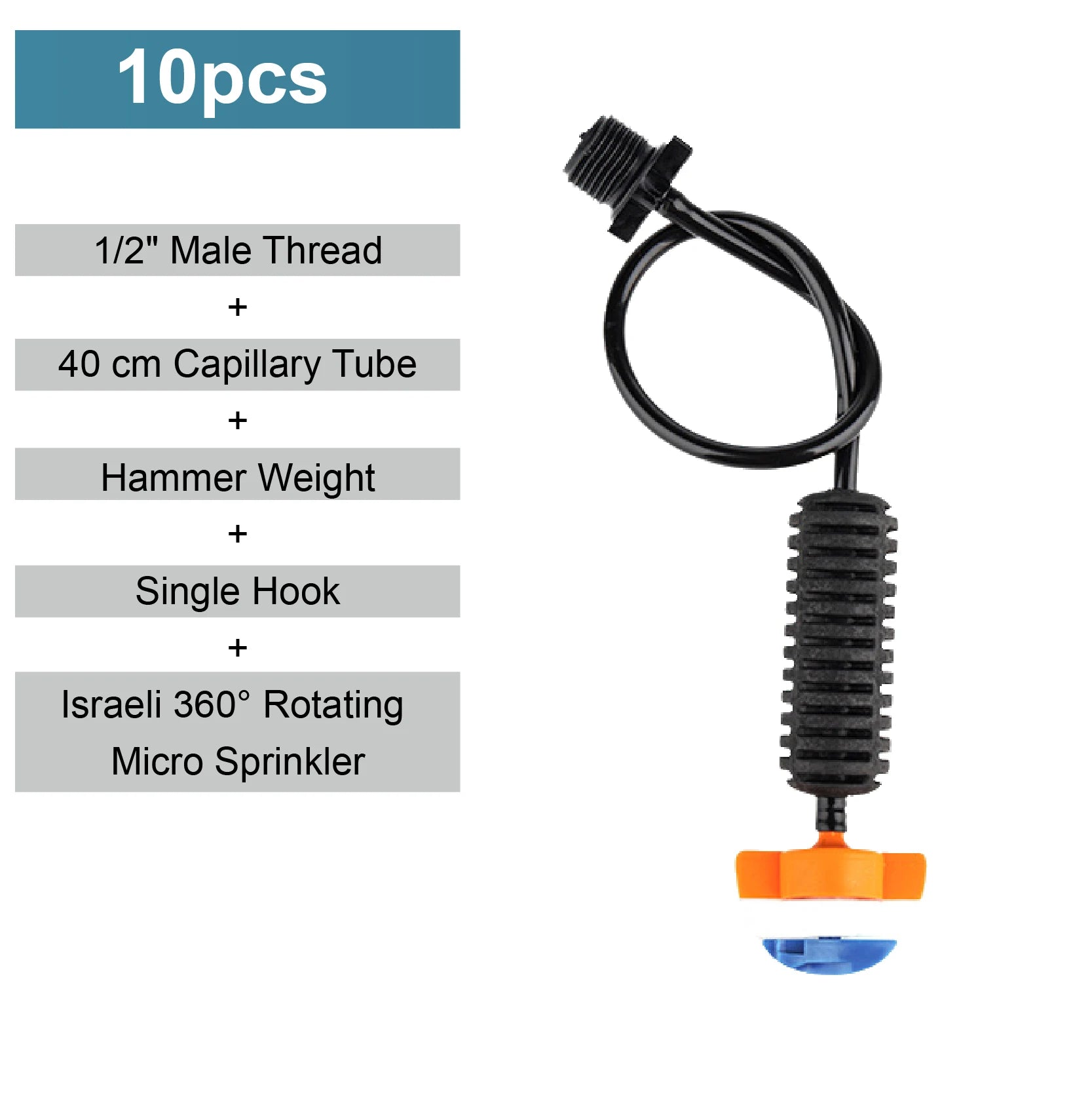 Greenhouse Hanging Mist Sprayer 360° Rotating Irrigation Spray Nozzle Fogging Sprinkler Nozzle for Garden Irrigation