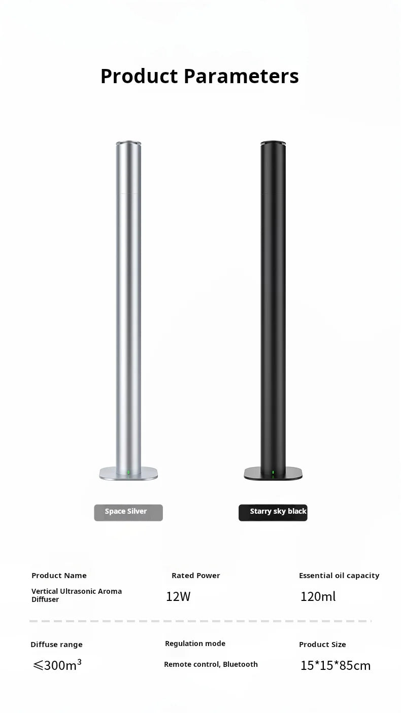 Wireless Electric Hotel Collection Tower Scent Diffuser Waterless Air Aroma Nebulizer for Home Essential Oil Room Scent