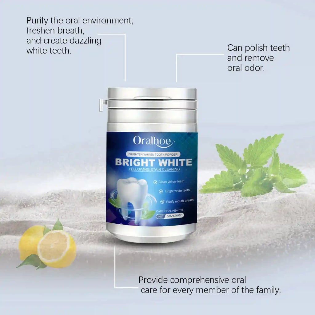 Tidesmit Mint Xylitol Mineral Teeth Whitening Powder for Stain Removal and Fresh Breath