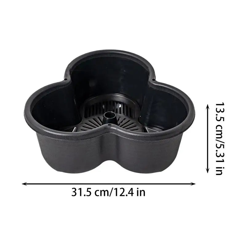 4pcs/set Stackable Vertical Flower Pot Plastic Garden Planter Tower with Movable Casters Strawberry Seedling Frame Decoration