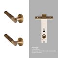 DOOROOM Brass Door Lock Set Modern Stripe Antique Bronze Interior Door Lock Decorative Lock Privacy Lock Passage Lock