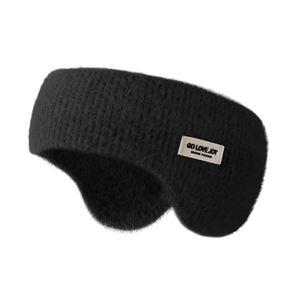 Knitted Winter Earmuffs: Thermal Ear Warmers for Cold Weather Comfort black Tidesmit