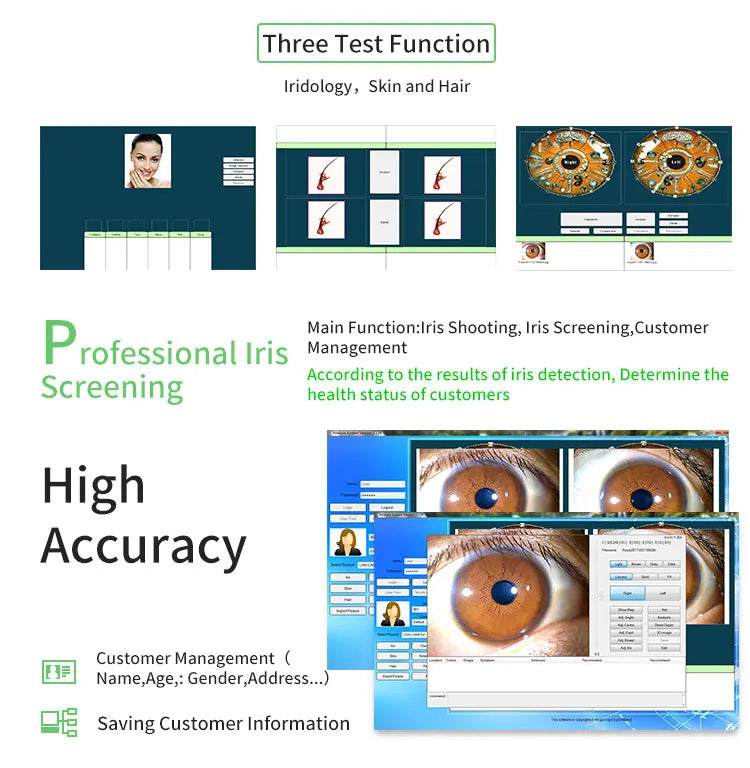Iris Analyzer System - 12MP Wireless Digital Iridology Health Tool Body Shaping Massage Equipment Tidesmit
