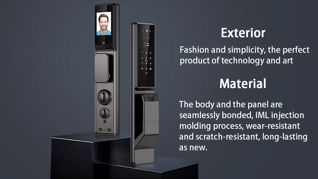 Outdoor Waterproof Lock Wifi Tuya APP Remote Voice Intercom Electronic Door Lock Face Fingerprint Smart Door Lock With Camera