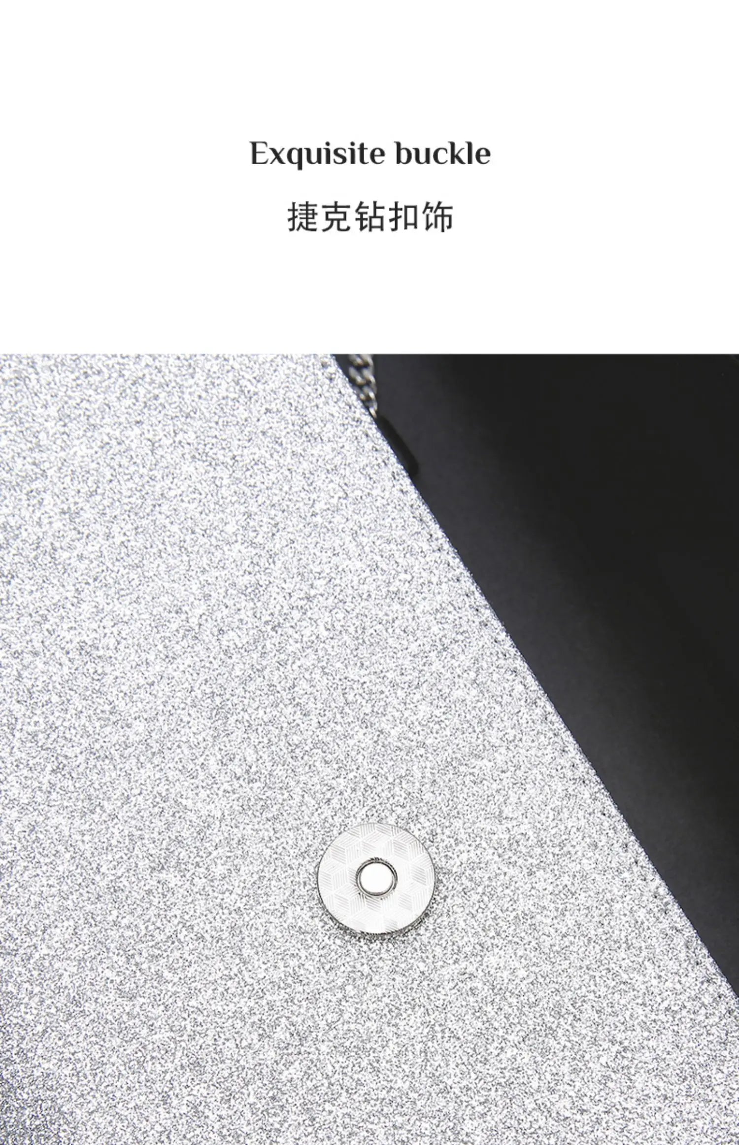 2025 New Fashionable Silver sequined Women's One Shoulder Chain Women's Bag  Luxury Designer Elegant Rhinestone Banquet Handbag