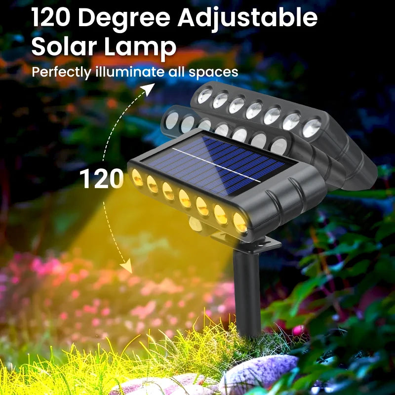 1/3 Pcs Solar Outdoor Spotlights Lawn Flag Lights Landscape LED Ground Lights Suitable For Gardens Trees And Courtyards Pathway