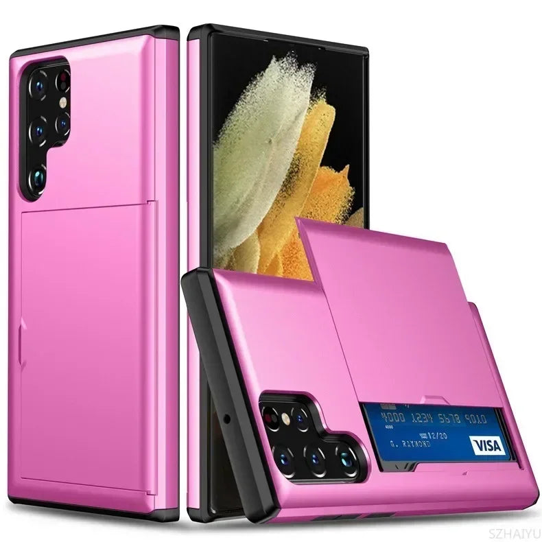 Samsung Galaxy S24 Ultra Case with Card Holder & Shockproof Protection Tidesmit