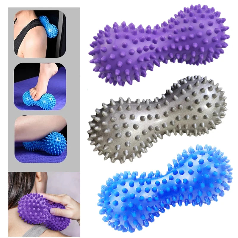 Foot Massage Roller and Spiky Ball Set for Deep Tissue Muscle Relief Body Shaping Massage Equipment Tidesmit