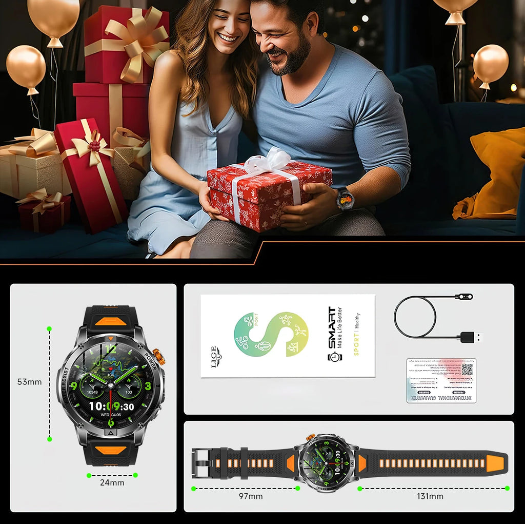 YLL-AK93 Outdoor Sport for Smart Watch Fitness Tracker Sleep Tracker IP67 Waterproof Heart Rate Monitor AMOLED Screen