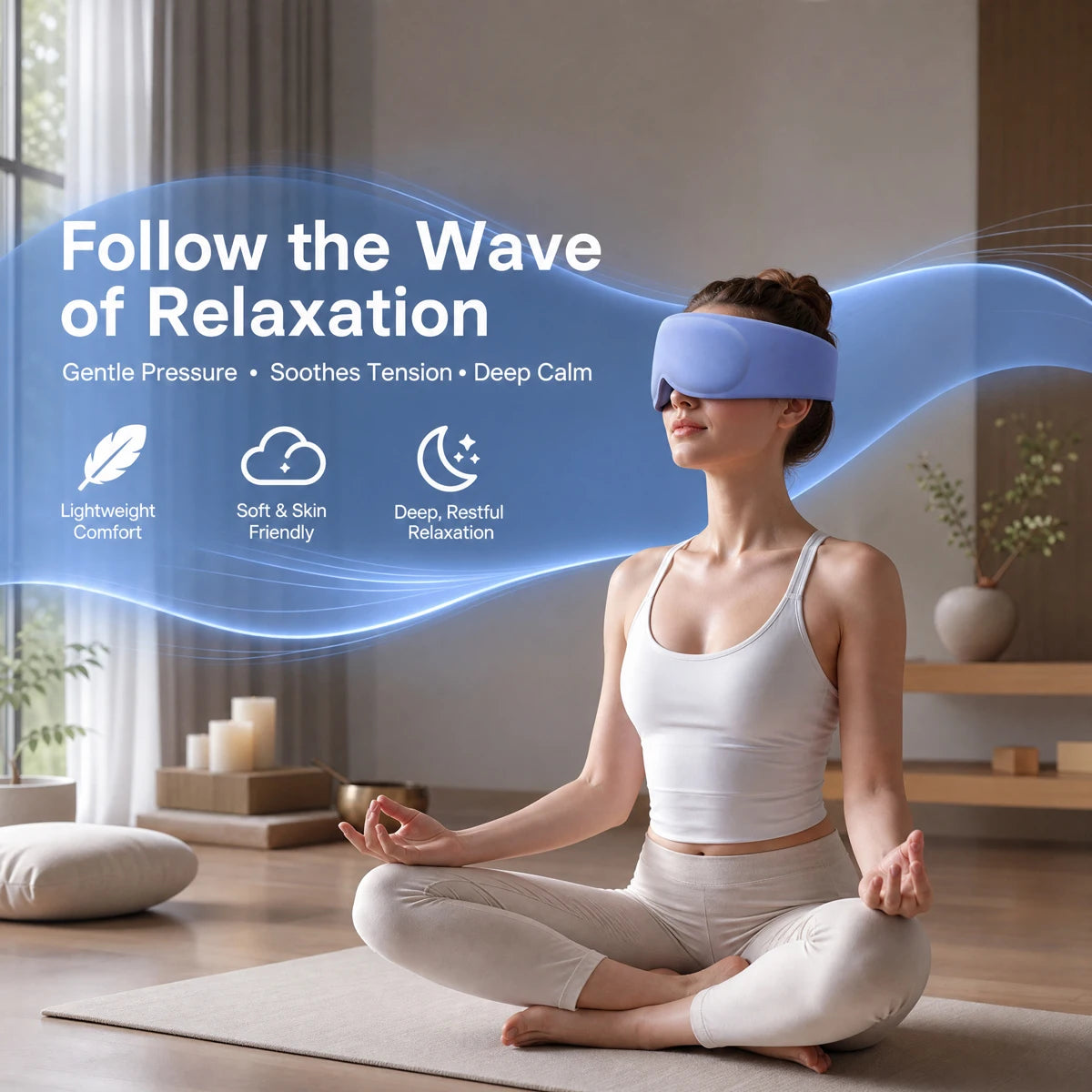 3D weighted eye mask,3D Breathable Soft Comfortable Eye Mask for Sleeping,Light Blocking,Microgravity alleviates eye fatigue