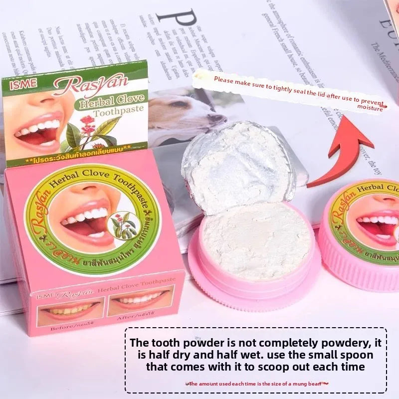 Tidesmit RASYAN herbal whitening toothpaste for removing coffee, tea, and smoke stains for fresh breath