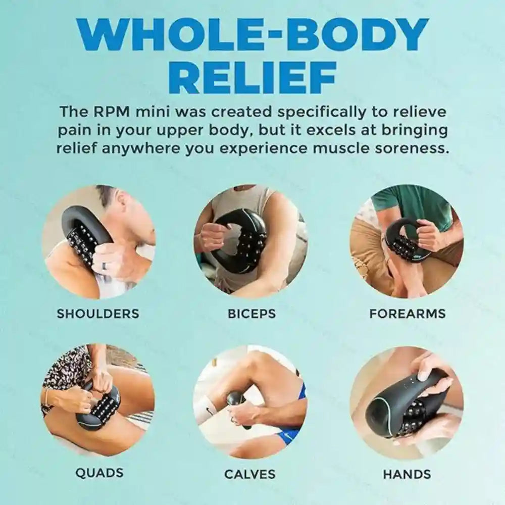 3-Speed Electric Massager: Deep Tissue Muscle Recovery - Black Massage Roller Tidesmit