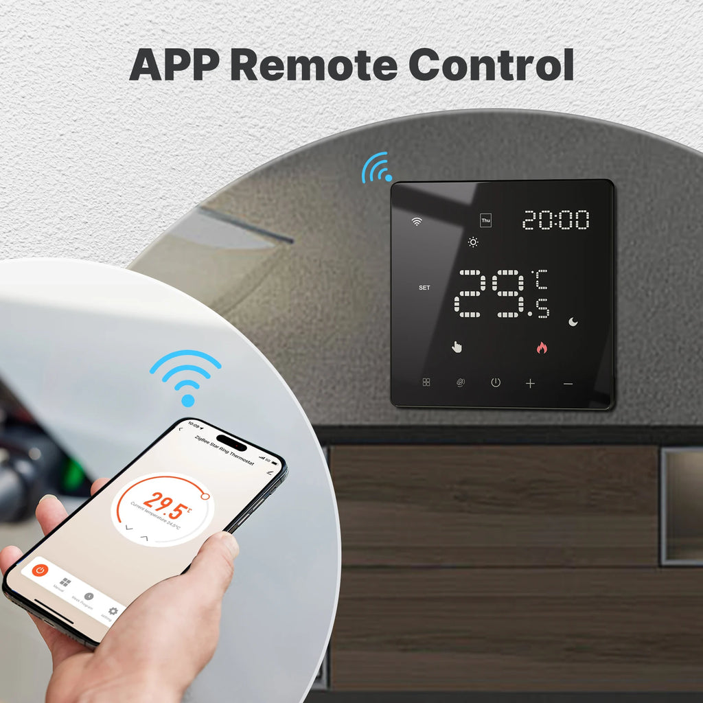 MOES Smart Tuya ZigBee WiFi Thermostat Programmable Controller Water Boiler Electric Heating Works with Alexa Google Assistant