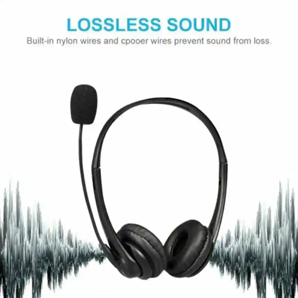 USB Computer Headset with Noise Cancelling Microphone - Black Tidesmit Tidesmit