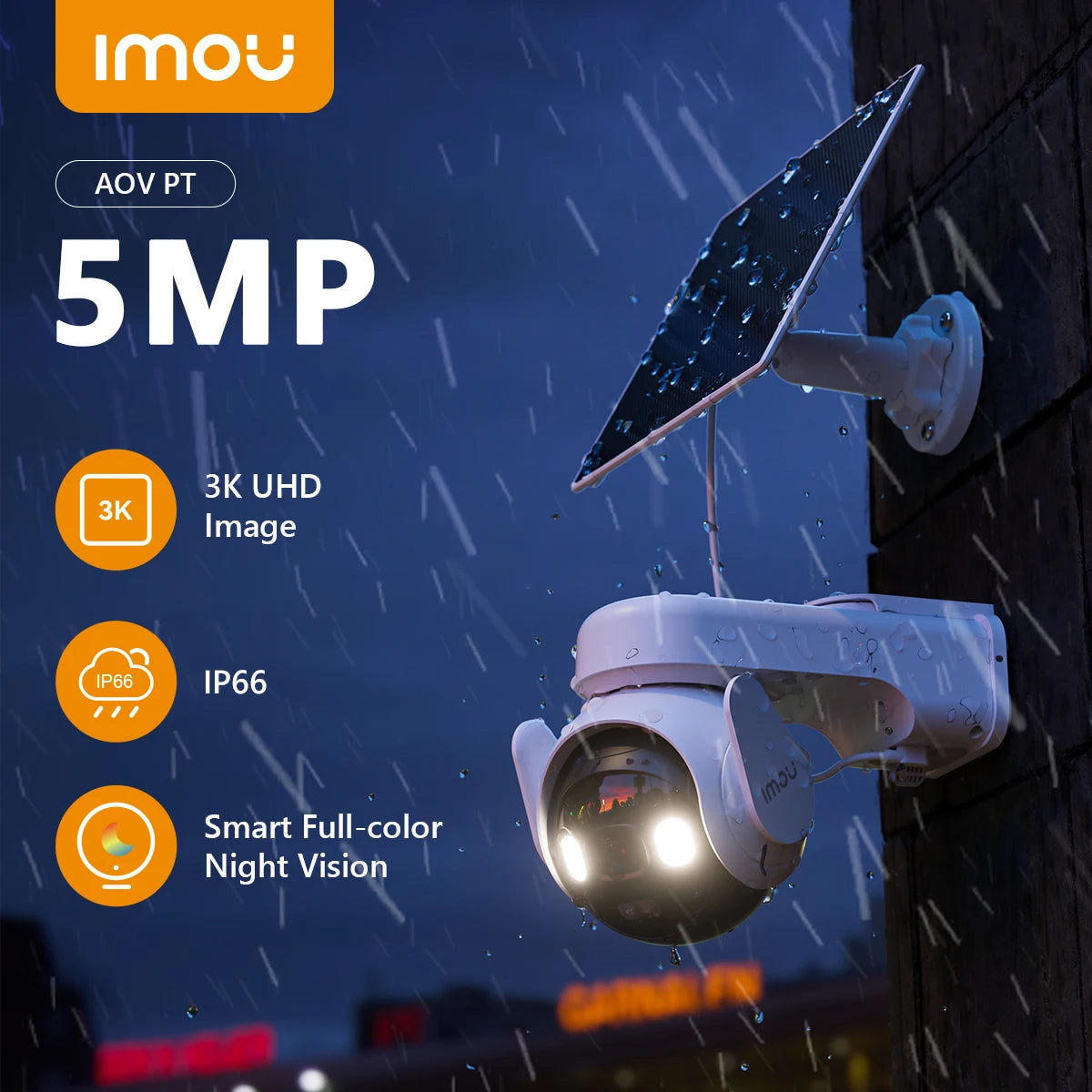 IMOU 4G Sim Solar Camera AOV PT 5MP Security Camera WiFi 360° PTZ Outdoor Camera Human Auto Tracking Battery Surveillance Camera