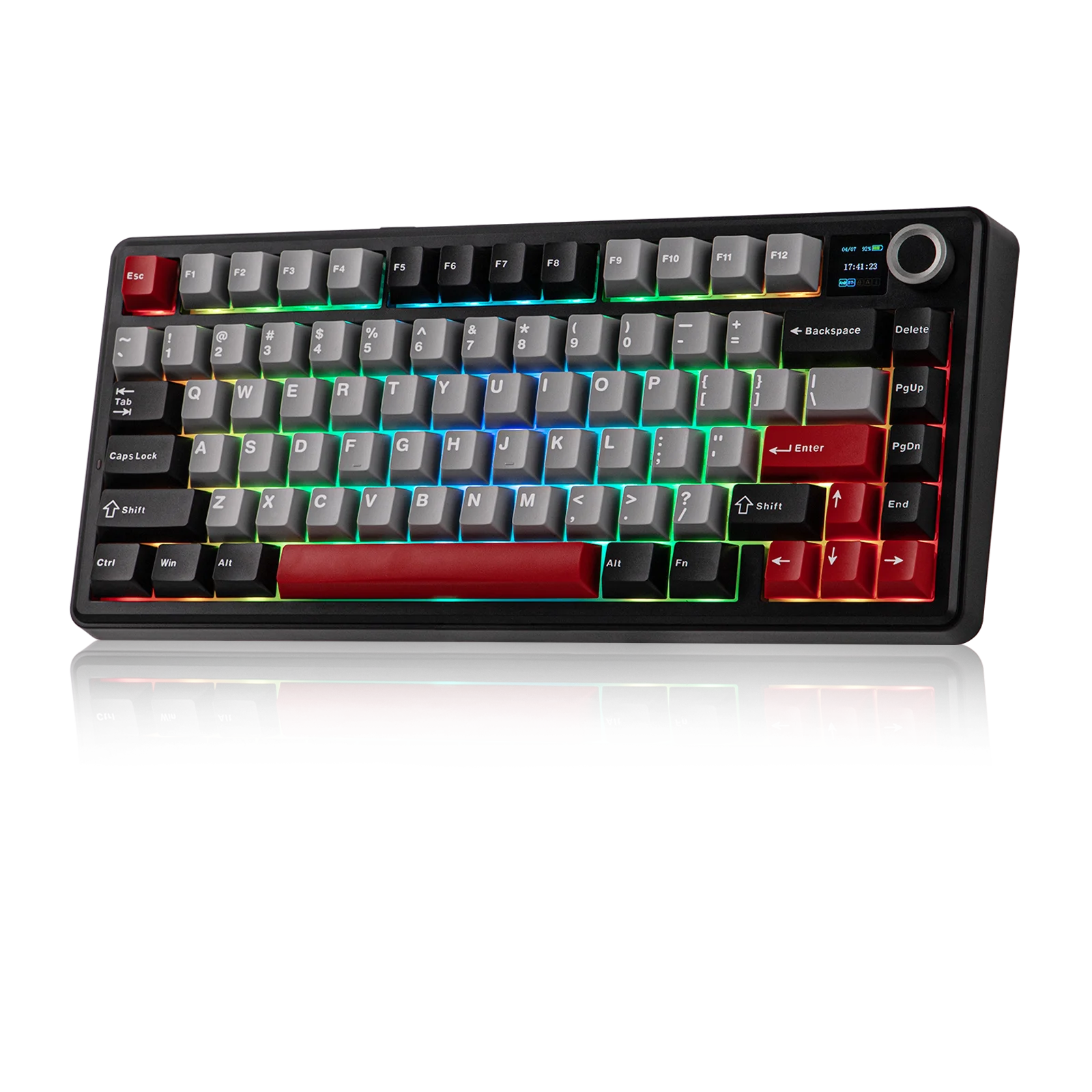 EPOMAKER X AULA F75 MAX Compact 75% ANSI Layout Wired/Bluetooth/2.4GHz Wireless Mechanical Keyboard with TFT Screen and a Knob