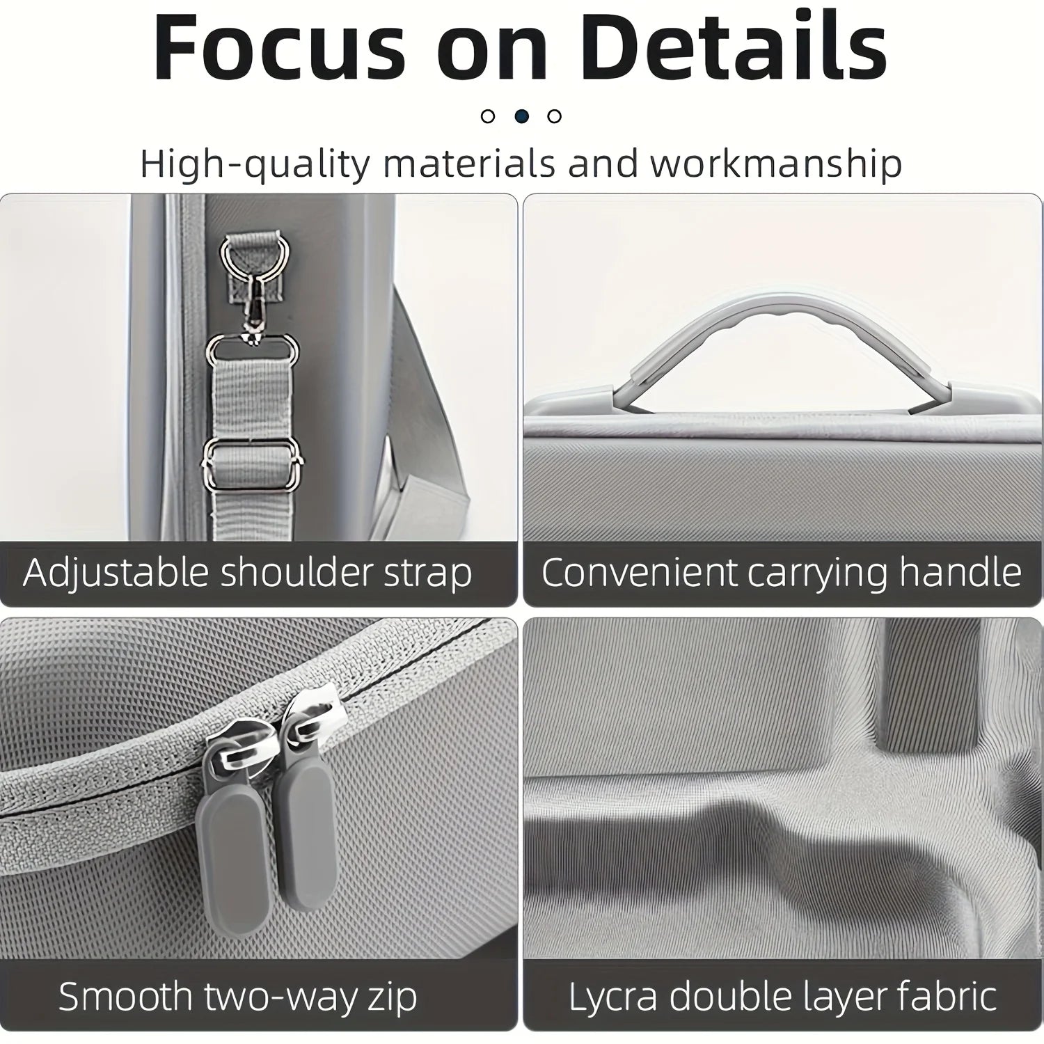 DJI Mini 4 Pro Carrying Case: Waterproof PU Storage Bag in Grey Tidesmit