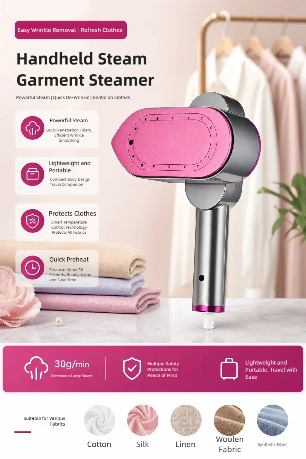 Tinsol 2-in-1 Handheld Steam Iron