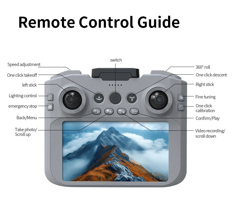 Mini Foldable Camera Drone with 4K Video - Compact Beginner Quadcopter Tidesmit