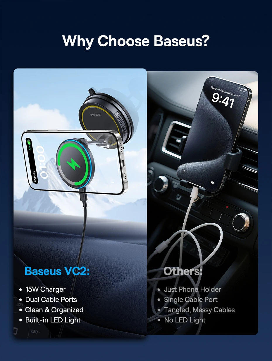 Magnetic Car Phone Holder | 360 Rotation Mount | Silver Tidesmit Tidesmit