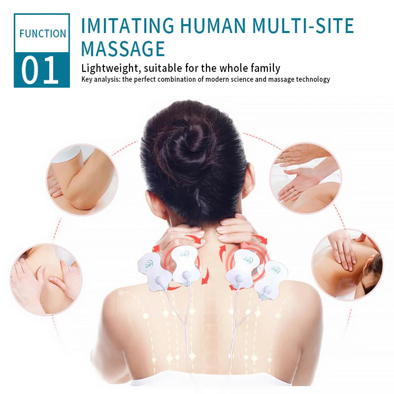 TENS Unit Muscle Stimulator - Portable Pain Relief Massager by Tidesmit Relaxation Treatment Tidesmit
