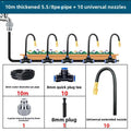 PE Pipe Automatic Irrigation Sprinkler Kit Rotating Copper Nozzle 8mm Hose For Garden Plant Fogging Watering Irrigation