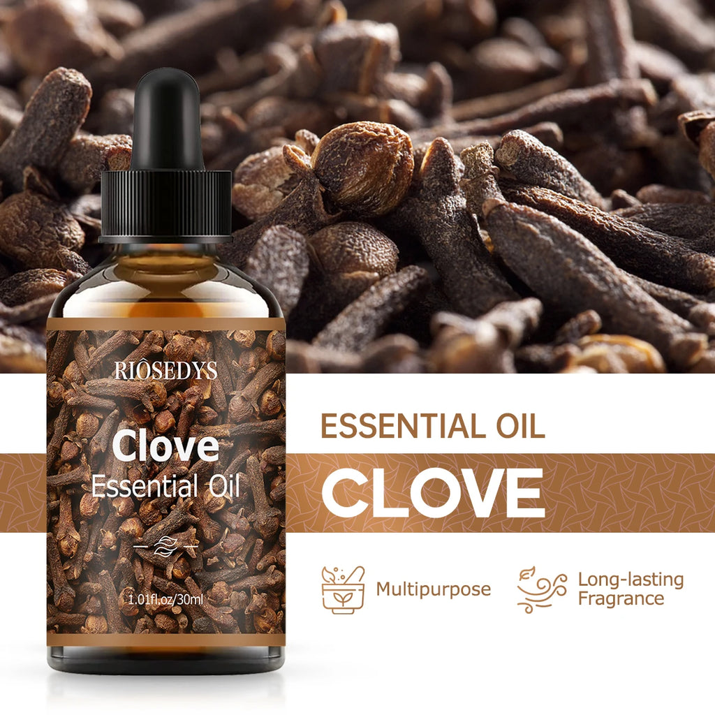 Clove essential oil, with a woody scent, is suitable for body massage and hair care, and can also be used in aromatherapy.