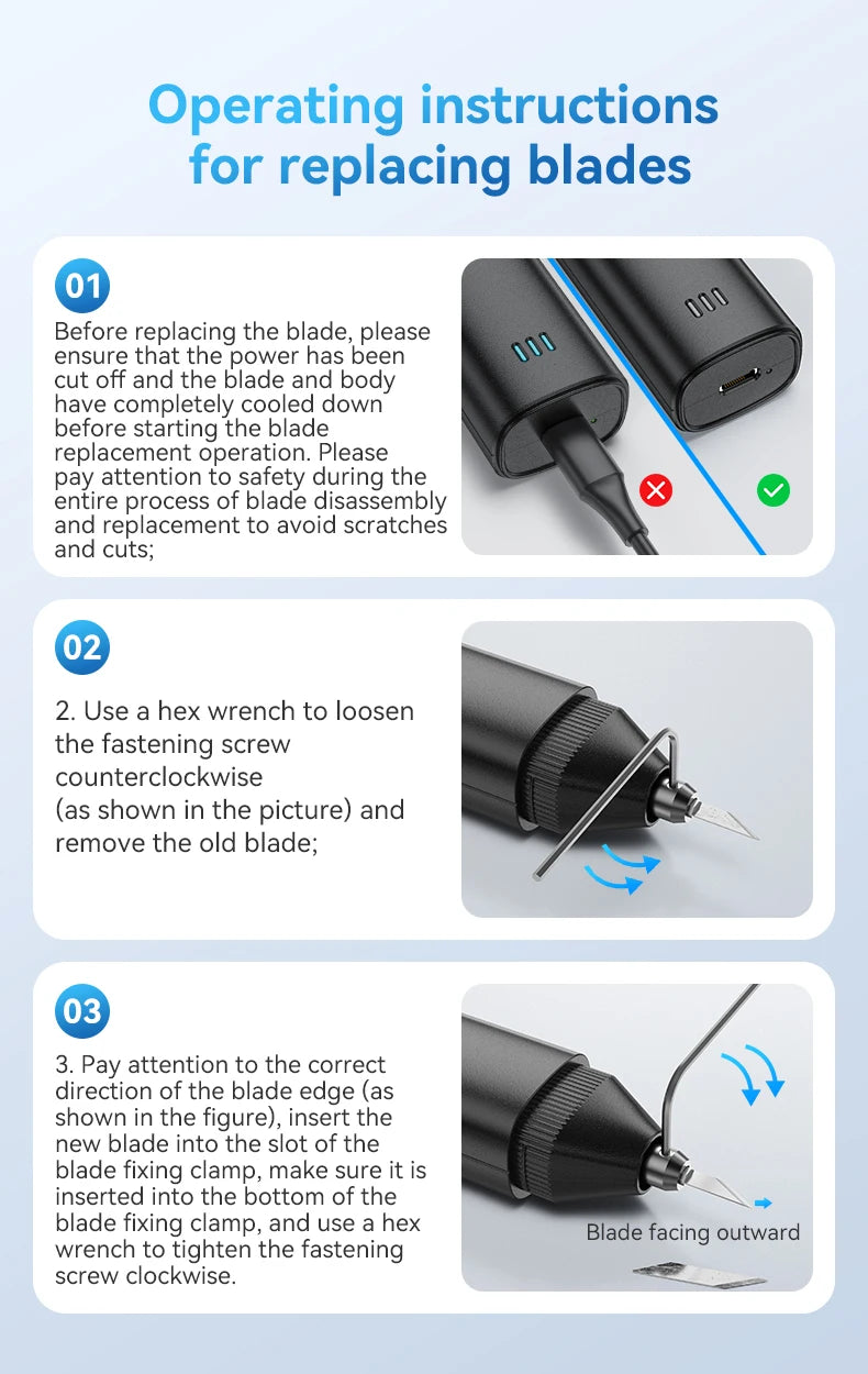 Awgem KE1 Handheld Ultrasonic Cutter Ultrasonic Cutting Knife DIY Electric Carving Tool for Plastic/Resin/3D Printing/Textile