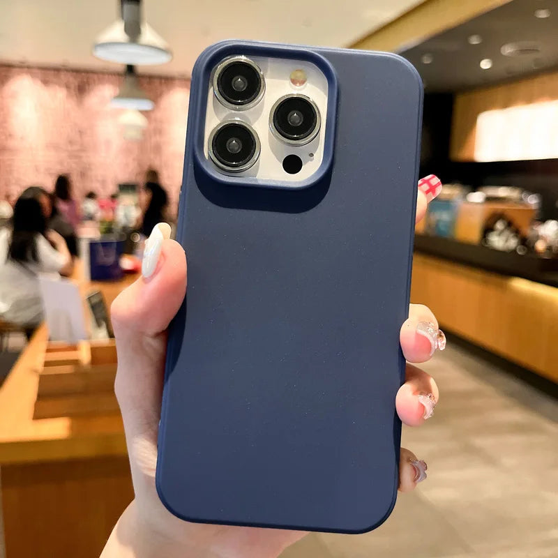 iPhone 16 Pro Max Case: Shock-Absorbing Military-Grade Matte Bumper Cover dark blue Tidesmit