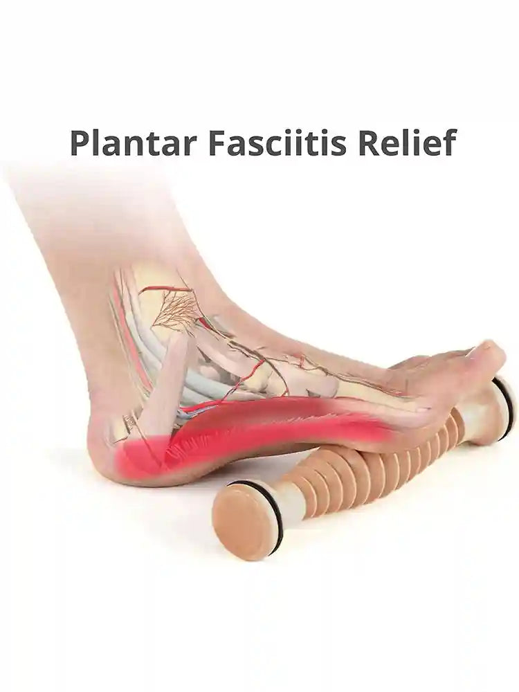Wooden Foot Roller for Plantar Fasciitis Relief | Dual Manual Massage Tool Massage Roller Tidesmit
