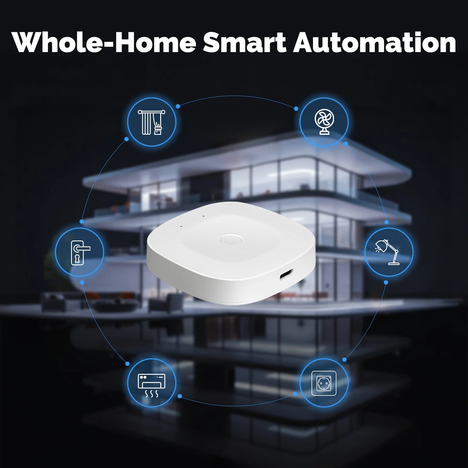 Smart Home Gateway Hub: Multi-Mode ZigBee, Bluetooth & WiFi Connectivity Tidesmit