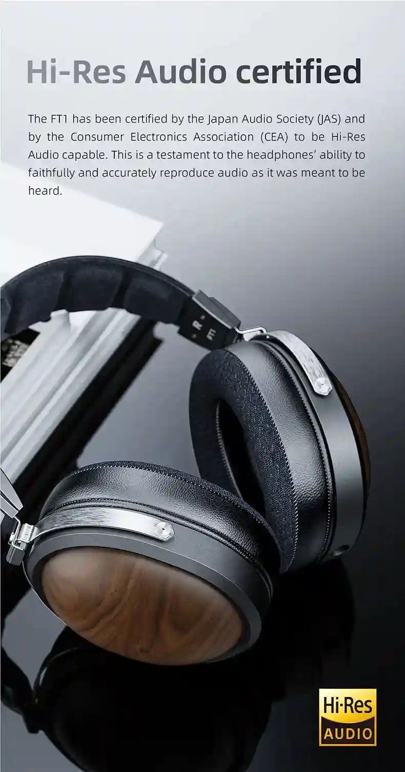 FiiO FT1 Closed-Back Headphones | Nanowood Fiber Over-Ear Audio Tidesmit