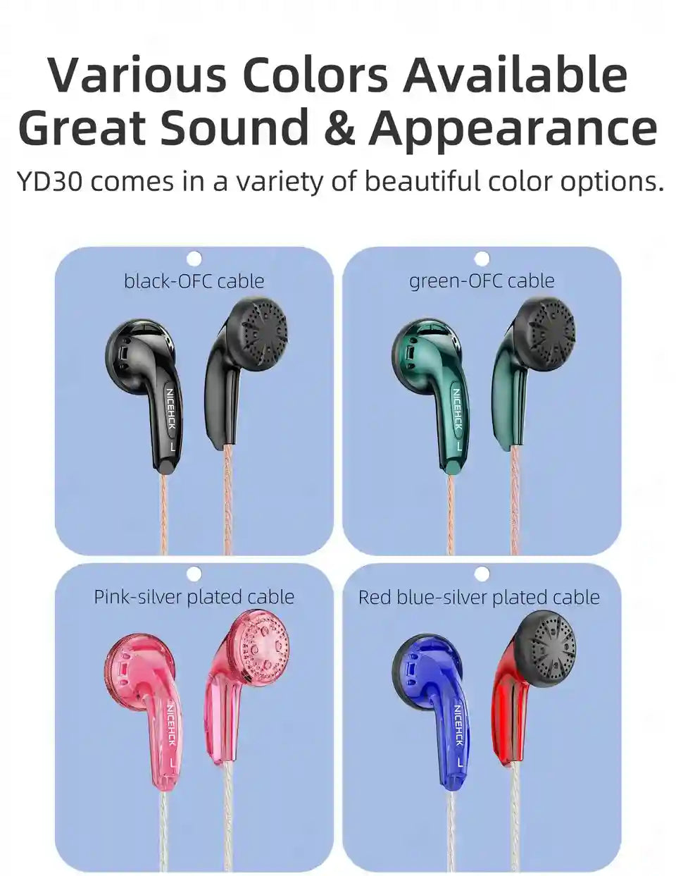 Wired 3.5mm HiFi Earbuds - Green Monitor Headphones for Clear Audio Tidesmit