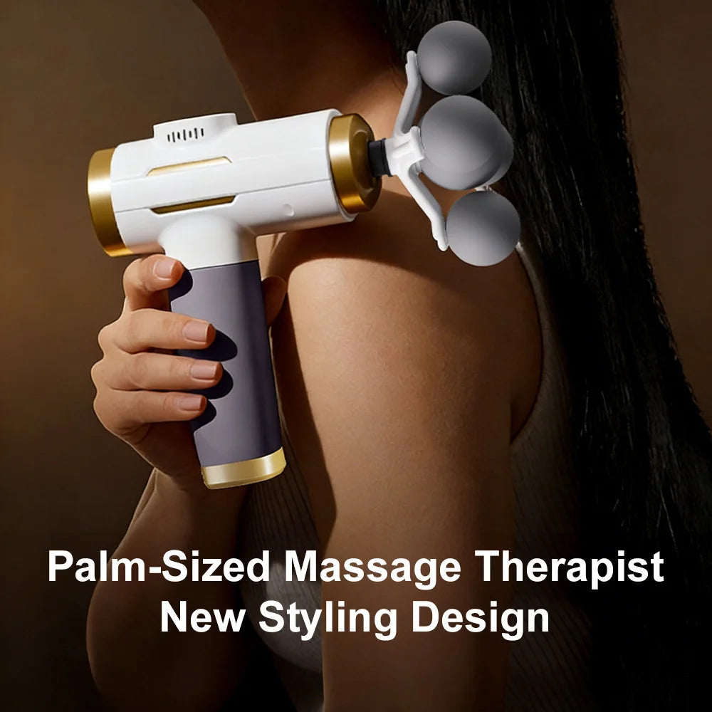 Electric Muscle Massage Gun - 99-Speed Deep Tissue Recovery - White Fascia Gun Tidesmit