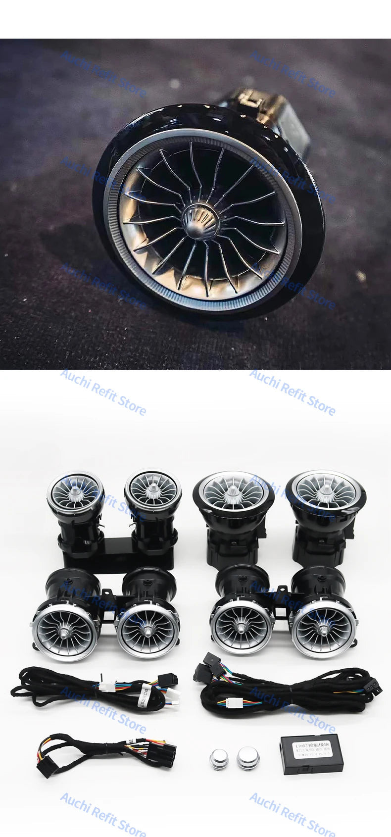 Mercedes-Benz W213 Ambient LED Air Vents with 3D Rotating Speaker Tidesmit