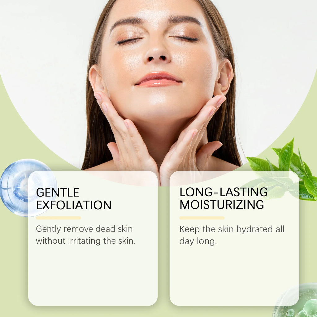 Green Tea Facial Scrub - Deep Pore Exfoliating Cleanser for Skin Care Scrubs Treatments Tidesmit