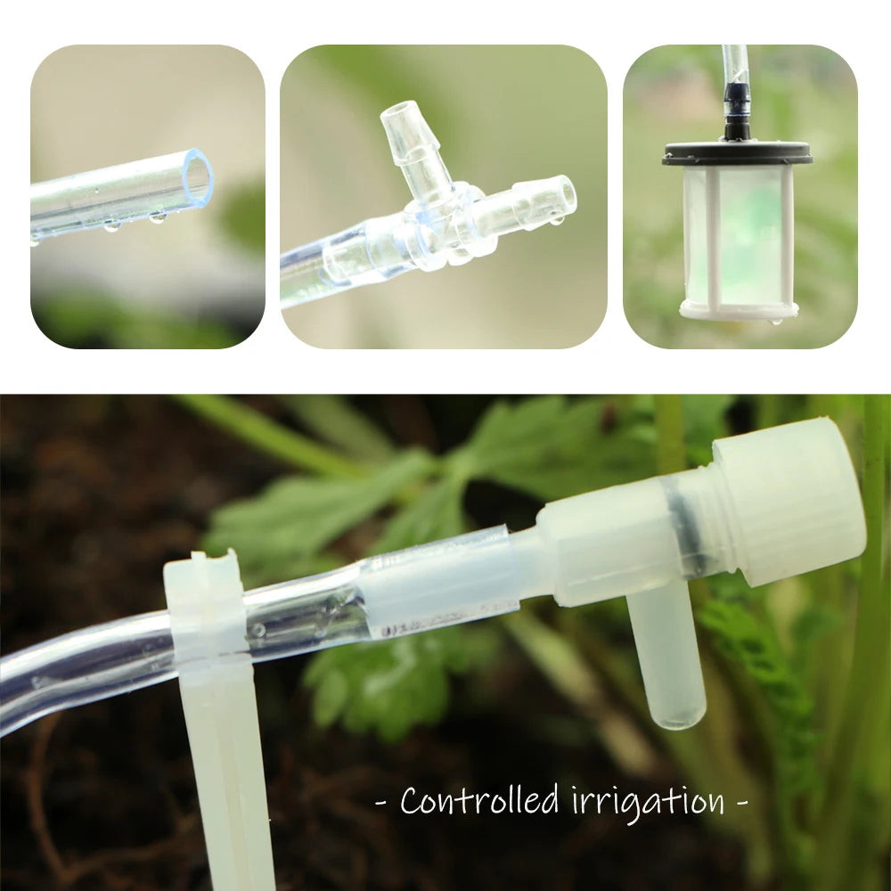 Garden Drip Irrigation Kit with Regulating Valve Potted Plant Watering Device 4/7mm Hose Watering Saving Micro Dripper Greenhous