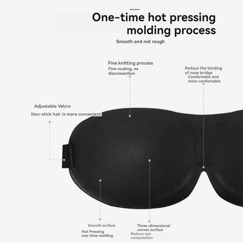 3D Non-Marking Three-Dimensional Eye Mask Without Nose Simple Solid Color Blackout Sleep Students Lunch Break Eye Masks