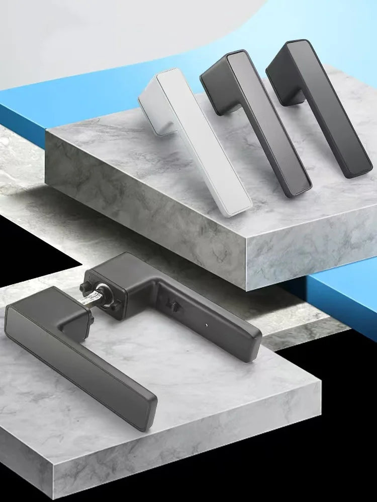 New High Aesthetic Minimalist Room Door Lock, Magnetic Silent Lock, Wooden Door Handle, Minimalist Style
