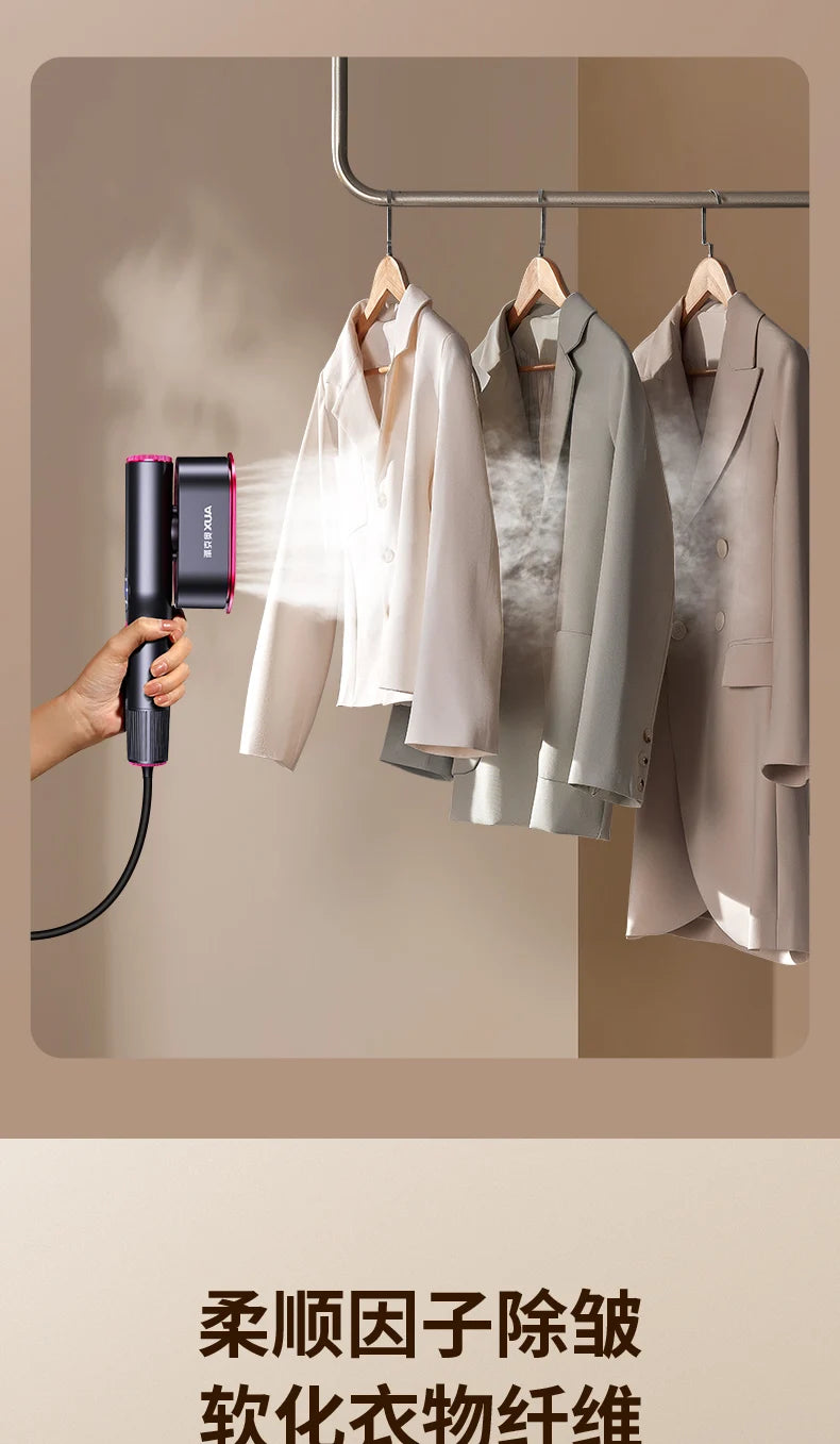 Tidesmit 1200W portable handheld clothes steamer showing side profile for easy travel use and garment steaming
