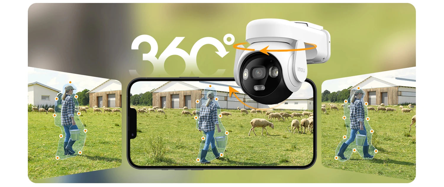 IMOU 4G Sim Solar Camera AOV PT 5MP Security Camera WiFi 360° PTZ Outdoor Camera Human Auto Tracking Battery Surveillance Camera