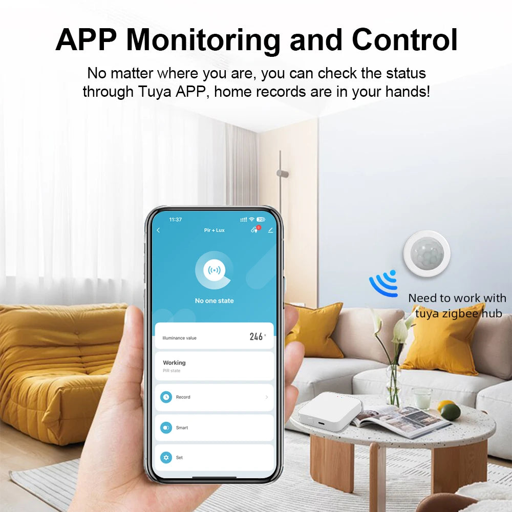 Zigbee Luminance Light Sensor for Smart Home Automation & Energy Saving Tidesmit