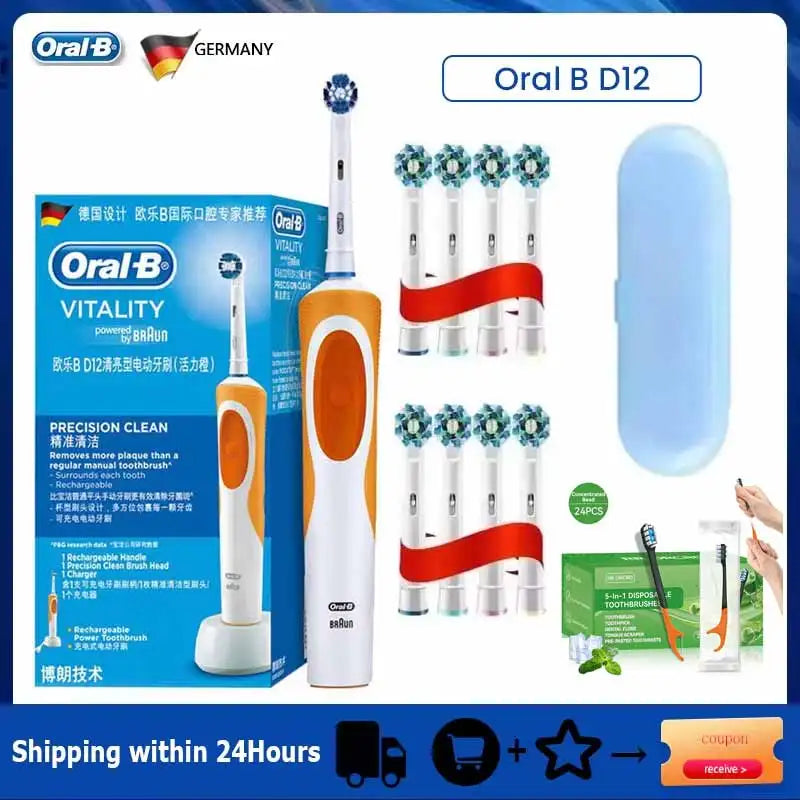 Oral B Sonic Electric Toothbrush PRO4000 RPO600 D12 Vitality Rotating Tooth Brush for Adults Oral Cares Rechargeable Waterproof