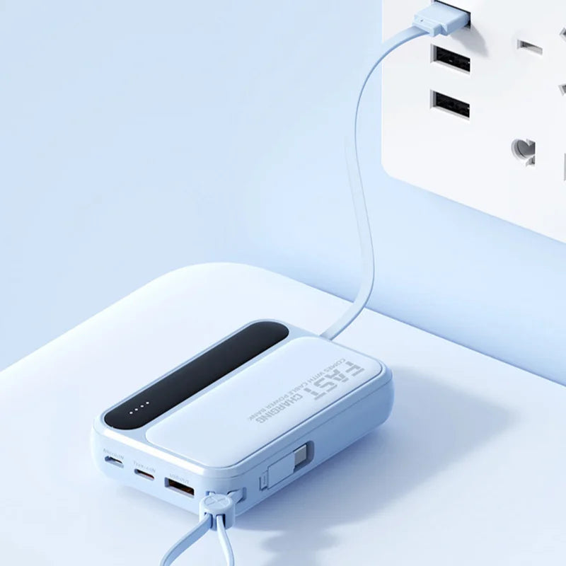 Portable Power Bank with Built-in Cables - Fast Charging 50000mAh Tidesmit