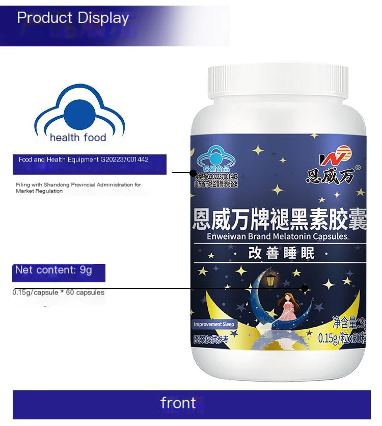 Melatonin Capsules, Deep Sleep & Brain Cognition, Extra Strength Liposomal Melatonin with Vitamin B6,double effect quality sleep