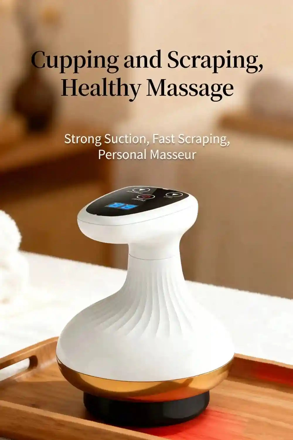 Electric Cupping Massager with Heat Therapy - Tidesmit Wellness Tool Massage Roller Tidesmit