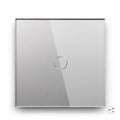 Crystal Glass WiFi Smart Light Switch | App-Controlled Wall Mount 1 Gang 2 Way Gray Tidesmit
